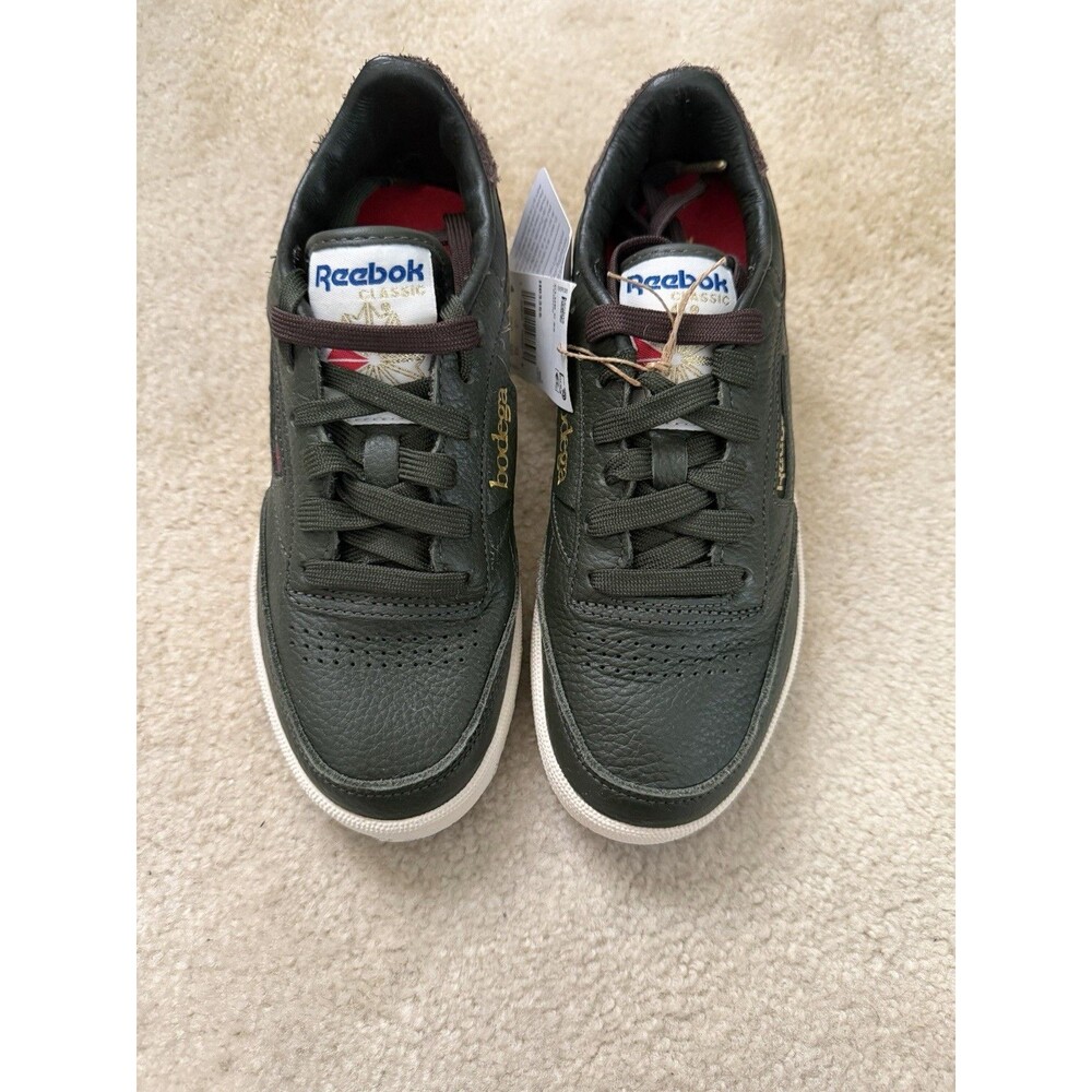 Hunter Green Reebok Bodega Sneakers Size Big Kids 4 Comes W. 2 Color Laces NWT
